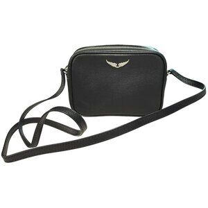 Zadig & Voltaire Boxy Wings Black Leather Crossbody Bag NWT